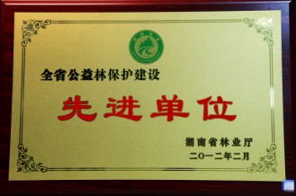 全省公益林保護建設先進單位