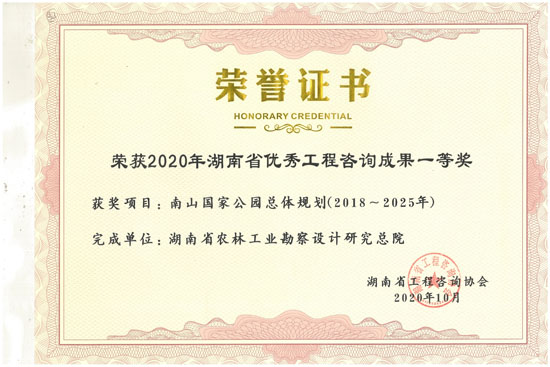 2020年湖南省優(yōu)秀工程咨詢二等獎
